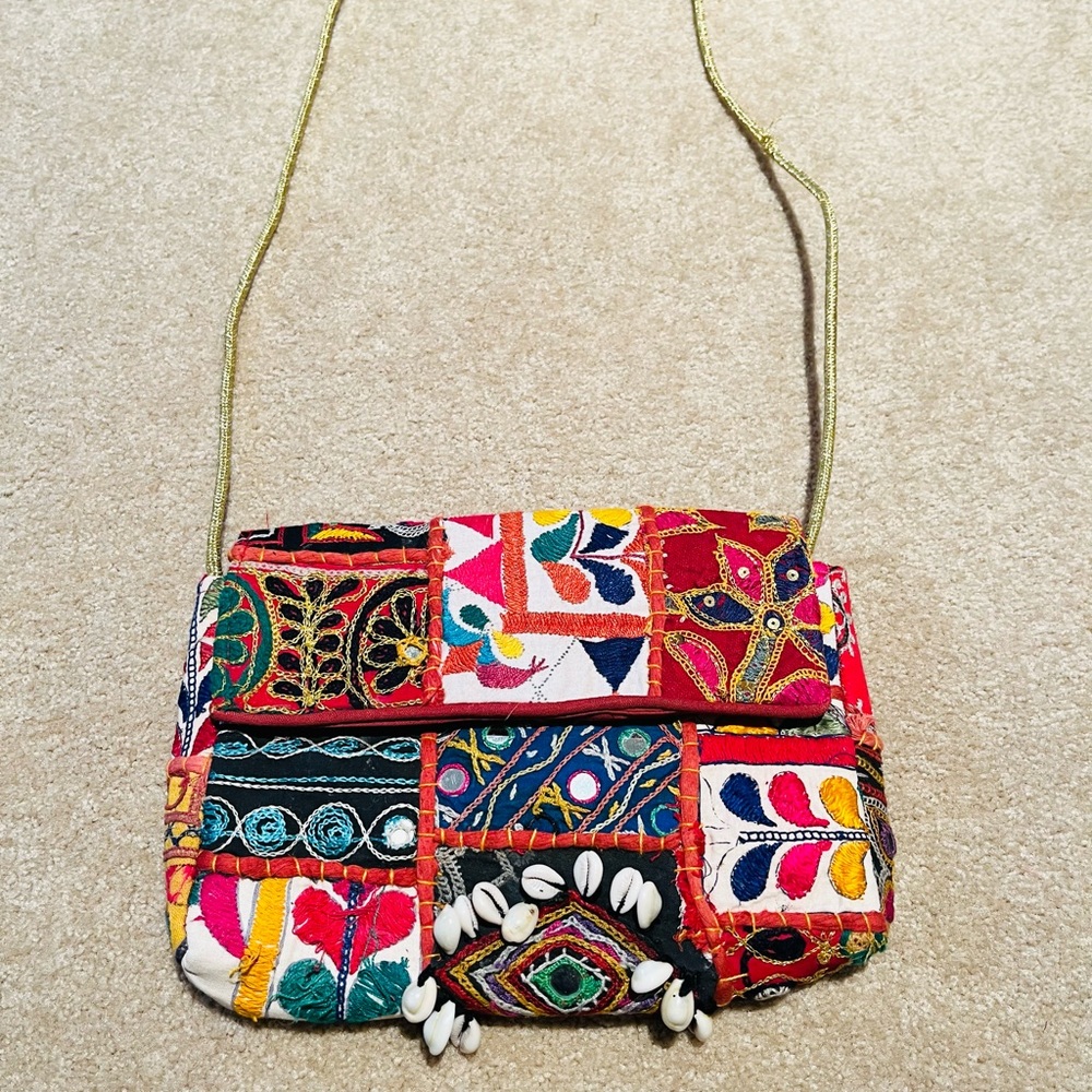 Handcrafted envelope clutch bag